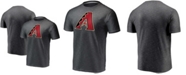 Fanatics Men's Charcoal Arizona Diamondbacks Official Logo Space Dye T-shirt